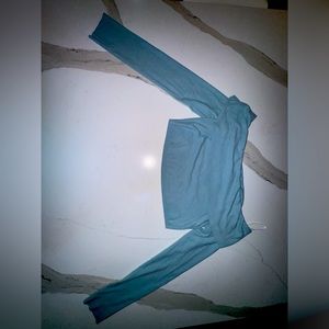Sky blue soft crop top; only worn once, excellent condition